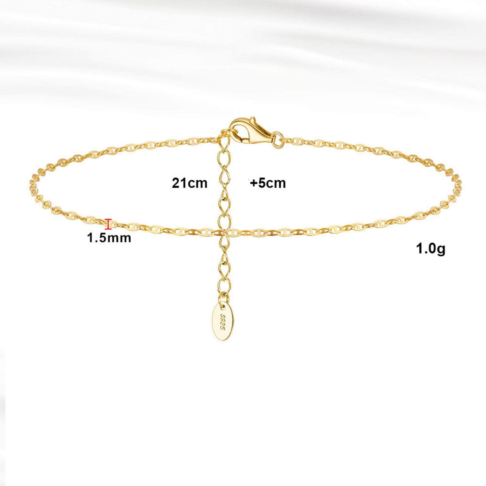 Cavigliera Donna Argento 925, Cavigliera Donna Estiva Catena A Doppio Strati Geometrico e Zirconi, Bracciali alla Caviglia da Spiaggia Piede Catena Cavigliere Regolabili per Donne