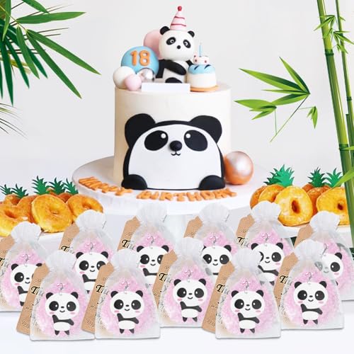 Image of Bulk 24 Pack Panda Necklace Party Favors for Wild Animal Themed Party, Wedding, Anniversary, Engagement, Birthday Goodie Bag Stuffers, Photography Props, Home Decorations