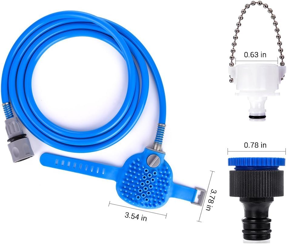 PET FUN® Premium Pet Bath Gift Pack – Handheld Dog Shower Sprayer & Silicone Massager for Dogs & Cats | Extendable Hose for Indoor/Outdoor Use | Easy Cleaning & Grooming Set for Pets 3