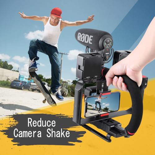 Neotter Handheld Stabilizer with Smartphone Video Rig, Video Action Handhels Rig for All Camera Action Camera Camcorder and Smartphones ?