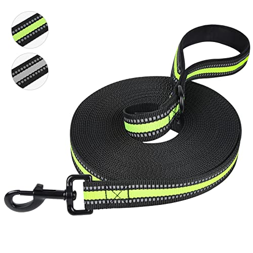 Snocyo Laisse Chien, Longe pour Chien 15M - Robuste Longe de Dressage pour Chien, Longue Laisse Chien de Petites, Moyenne et Grande Taille, Vert Cover