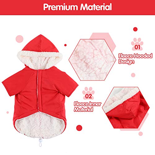 EMUST Dog Winter Coat, Dog Coats for Small Dogs Winter, Winter Dog Hoodie with Pockets, Warm Dog Clothes for Small Dogs… - Image 6