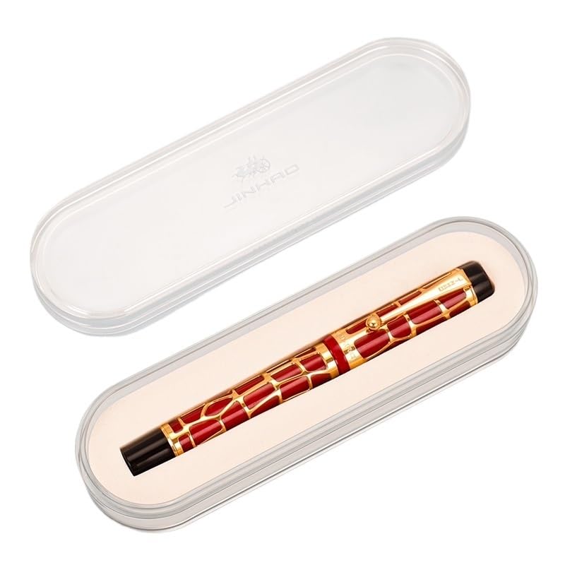 100 Centennial Stylo plume série creuse en résine avec clip doré pour le bureau, les fournitures scolaires (couleurs mélangées, EF)
