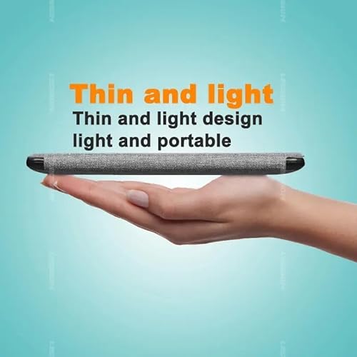 جراب حماية متين من الجلد الصناعي مع خاصية النوم التلقائي لجهاز Kindle بيبر وايت 6.8 بوصة (الجيل الحادي عشر - 2021) وإصدار Kindle بيبر وايت المميز مع سوار يد من ايكو (أسود)