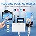 Doumsic SD Card Reader for iPhone and iPad, Adapter for Digital Camera to Phone, Memory Card Reader for iPhone, USB to Lightning Adapter, with Charging Port