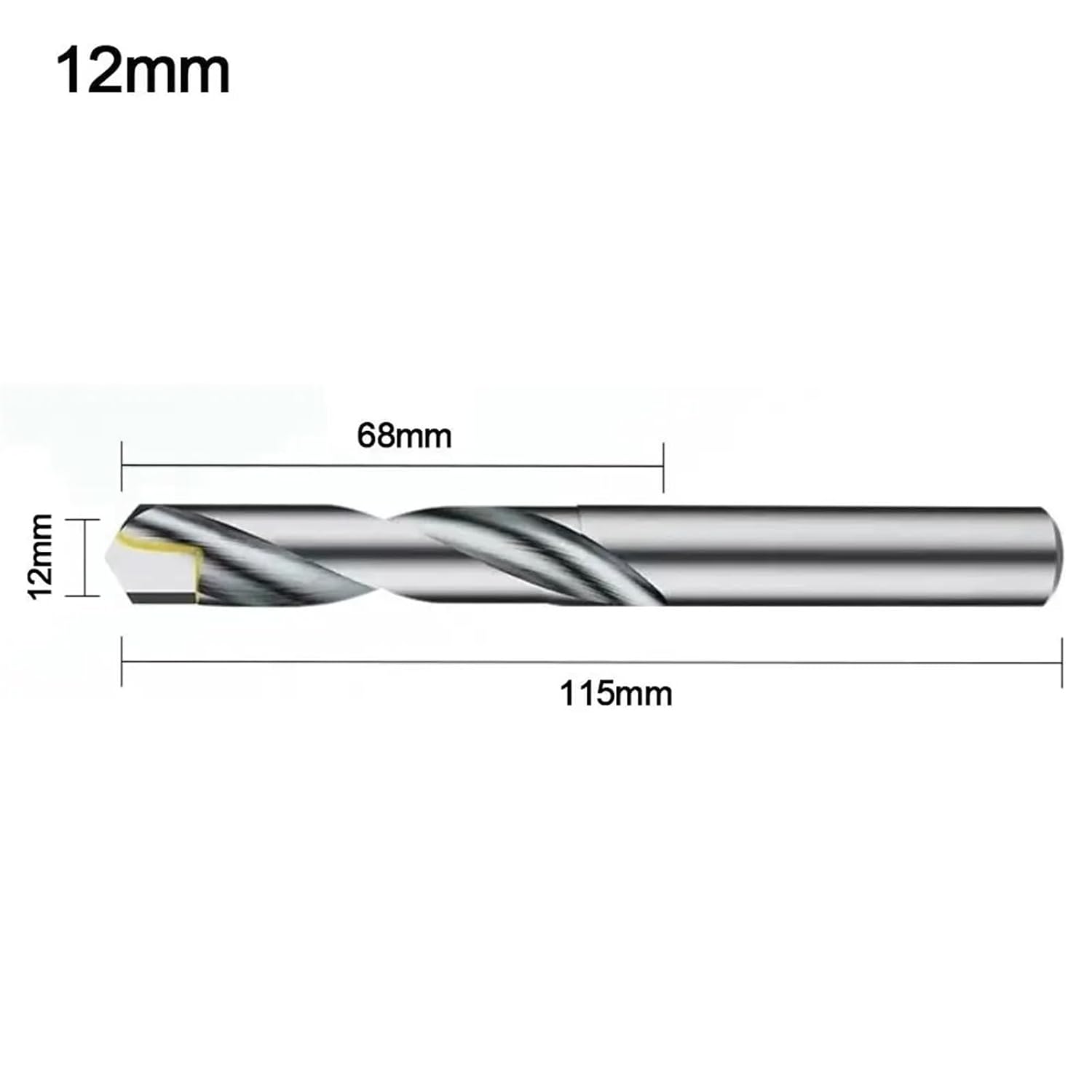 Multifunctional Carbide Drill Bits Metalworking Bit Milling Cutter Practical Twist Drill Bit Hole Cutter Hand Tool 1Pcs(-12.0mm-)