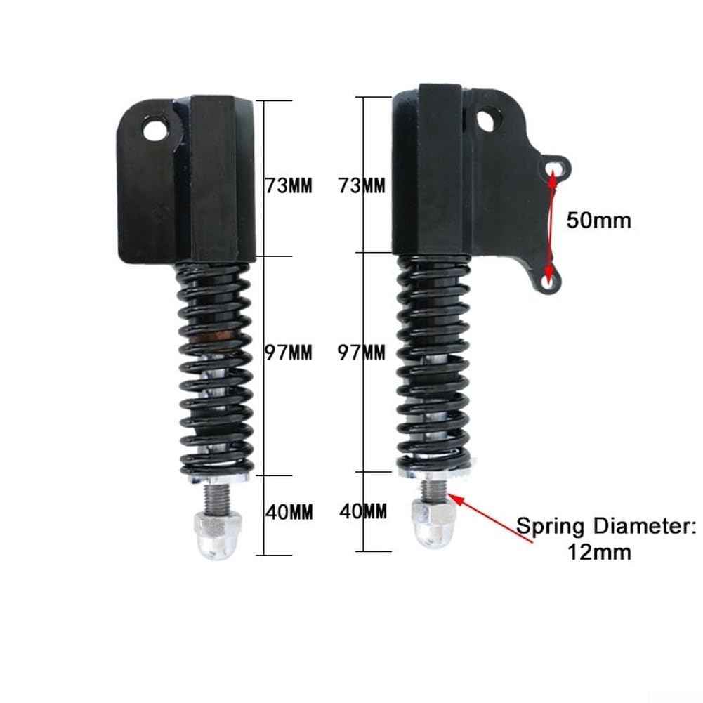 Suspension pour trottinette électrique 25,4 cm | Construction en acier inoxydable, résistant à la rouille, durable, construction robuste