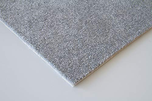Steffensmeier Teppichboden Genua Meterware | Auslegware für Kinderzimmer Wohnzimmer Schlafzimmer | Grau, Größe: 200x100 cm