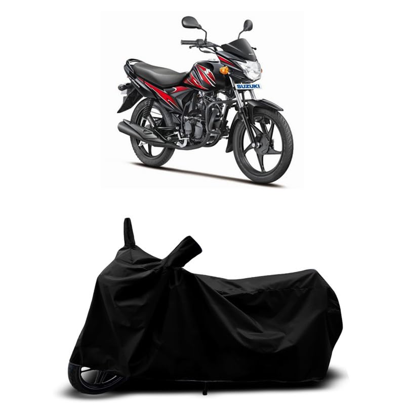 Image of DUFFEL-All Two Wheeler Bike /Scooty Body Cover Used for Suzuki Hayate Heat Protectio /Water Resistance /UV-Rays /Birds Dropping /Scratchproof /Dust Proof /Waterproof All Variants [Black]