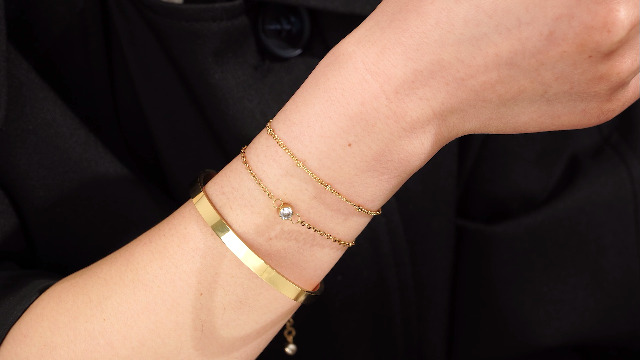 Bracelet clé plate Or | Acier inoxydable, homme ou femme
