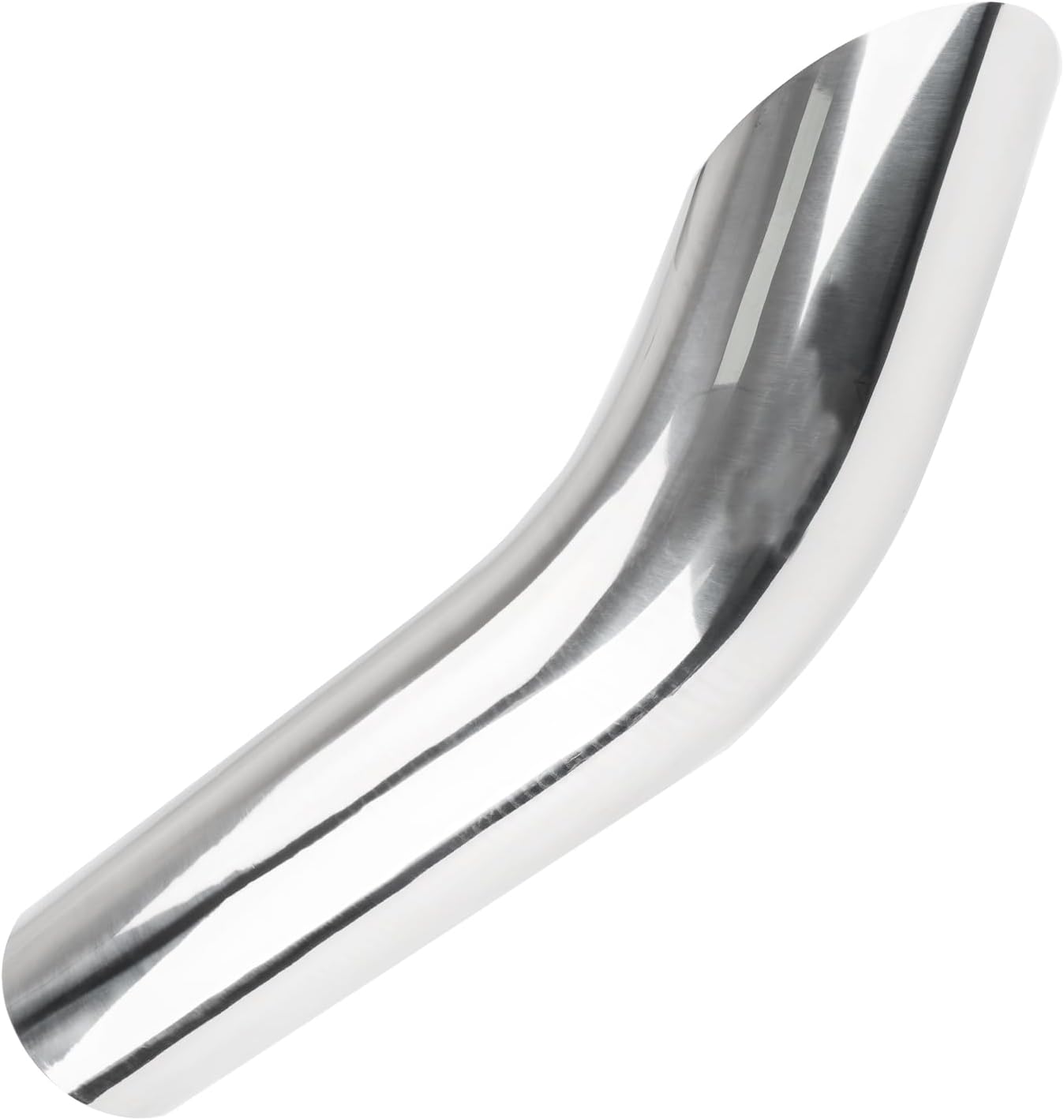 PHILTOP Smoker Exhaust Stack Tip,5"Inlet 5"Outlet 24"Long Stainless Steel Miter Angle Cut Diesel Smoker Exhaust Stack Tip - 1Pcs Silver