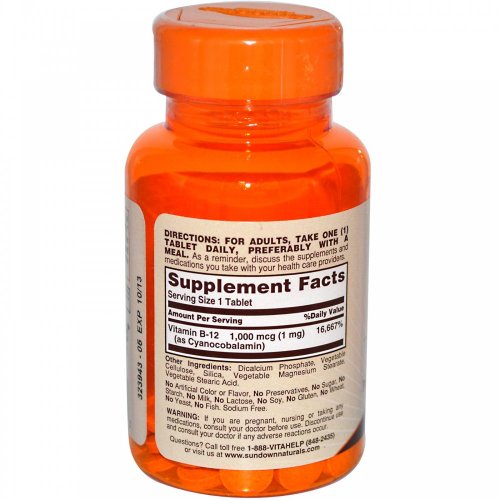 Sundown Naturals Vitamin B-12 Tabs 1000 Mcg Sdwn Size: 60 #TOP1