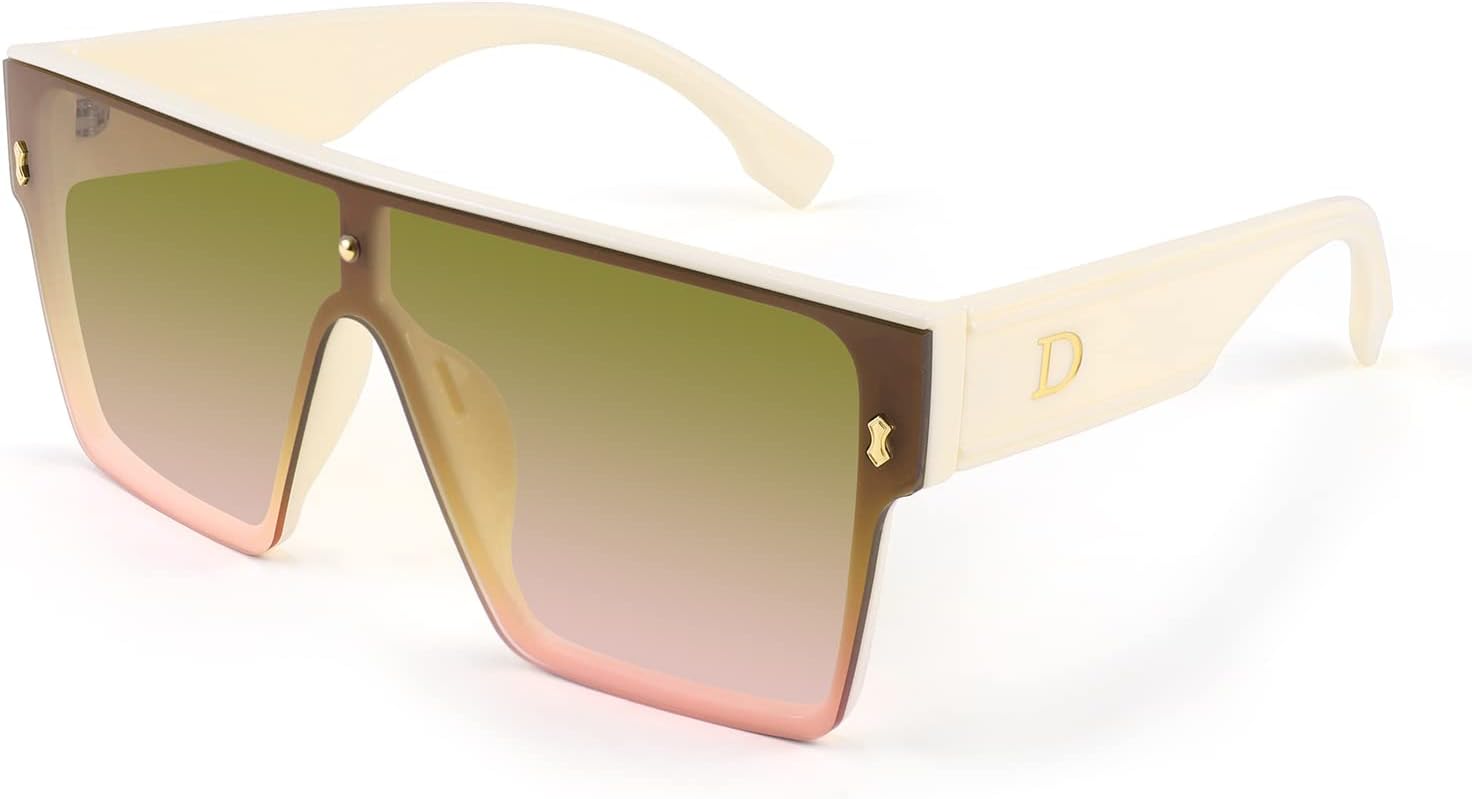 Karsaer Chic Oversized Square Women Men One Piece Sunglasses Fashion Flat Top Large Unisex Sunglasses Women Men K7110