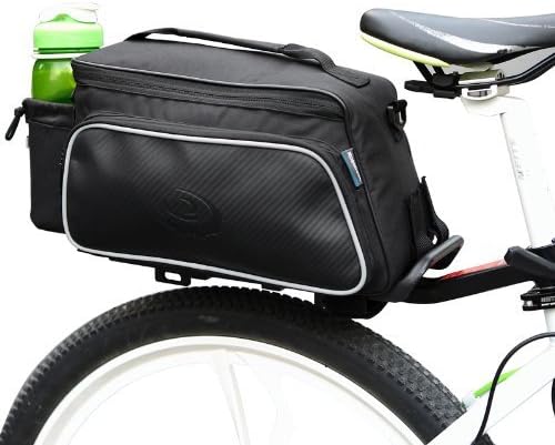 Black Multi-functional Bicycle Rear Seat Trunk Bag Shoulder Handbag Bag