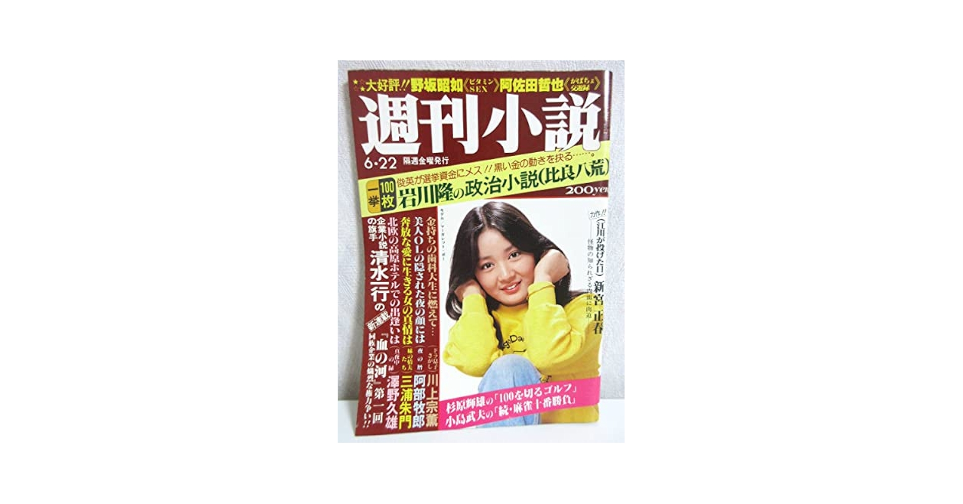 月刊小説マガジン 創刊号〜終刊号 昭和52年発行 月刊小説マガジン 昭和52年6月号 表紙画・赤塚不二夫(長谷邦夫