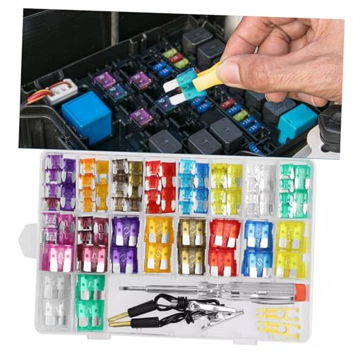 Kit de fusibles automotrices 300 piezas, mini fusibles metálicos resistentes a altas temperaturas, con almacenamiento fácil y amplia aplicabilidad miniatura 7
