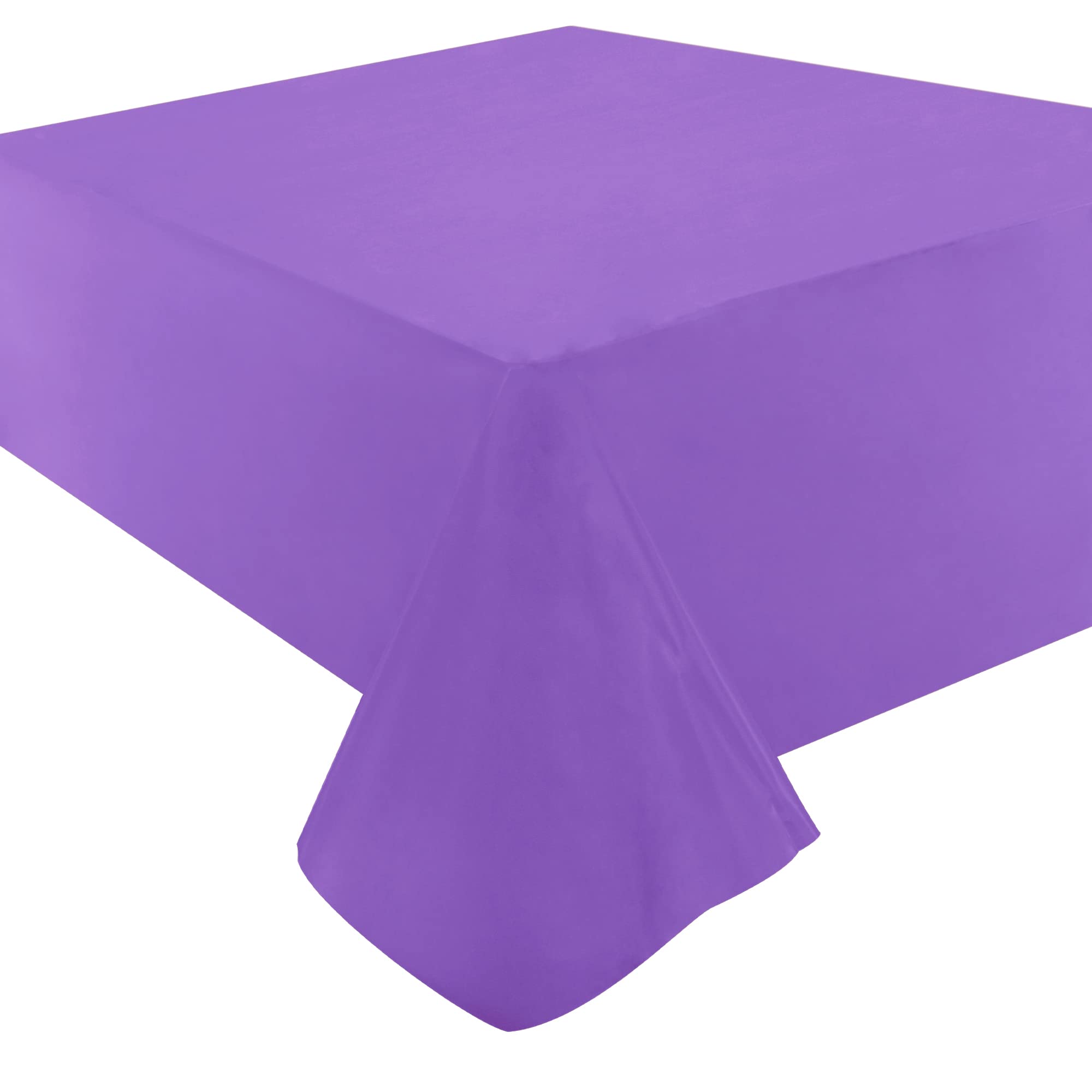 Time to Sparkle 24 Pack Plastic Tablecloths 54" x 108" Plastic Dining Table Cloth Premium Rectangle Table Cover for Parties Wedding Banquet etc Indoor Or Outdoor Purple