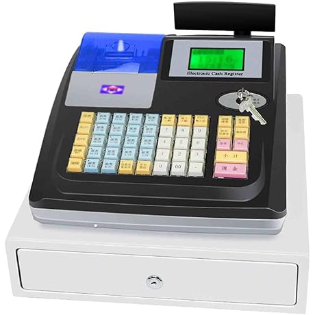 7 Payment Methods Cash Register with Key Management