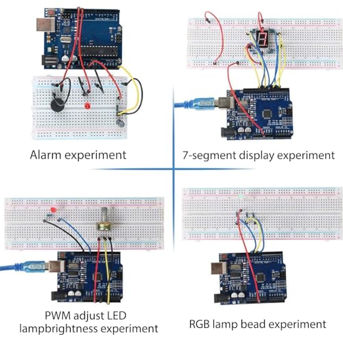 Image of Beginners Super Starter Kit for Uno R3 /R4, Includes 271 Electronic Components, Compatible with Arduino IDE, LCD1602, Breadboad, DC Motor, with Tutorial and Cod