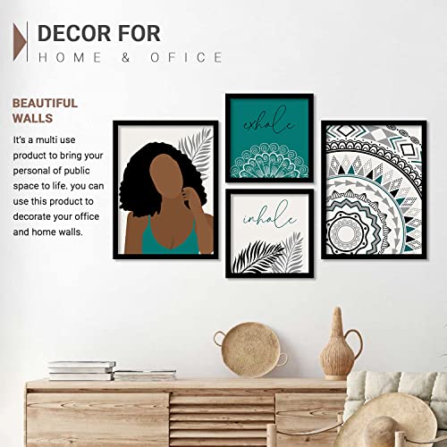 Image of KOTART Paintings Modern Art Wall Decor Framed Paintings for Bedroom Room Living Room - Framed Wall Posters /Paintings with Frame - Paintings for Wall Decoration Set of 4 (Art 9, Small (10x13 or 10x10 inch))