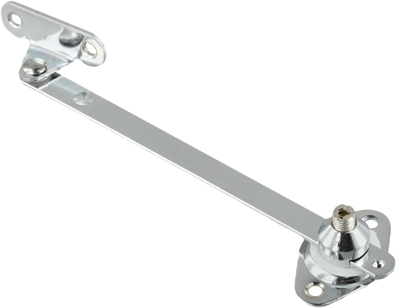 Door Stay Hinge for Cabinet Flap and Cupboard Door, Down Drop Lid Support with Sliding Rail, Heavy Duty Zinc Alloy Hardware Mechanism for Kitchen Garage Storage, Silver Finish,(6inch)