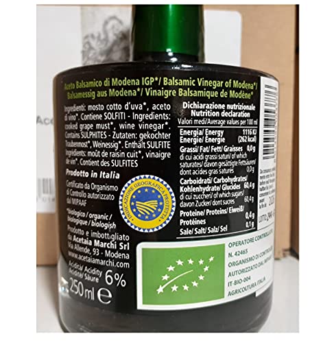 Acetaia Marchi - Balsamico Azijn van Modena BRONZE seal green label - Fles van 250 ml - Afbeelding 3