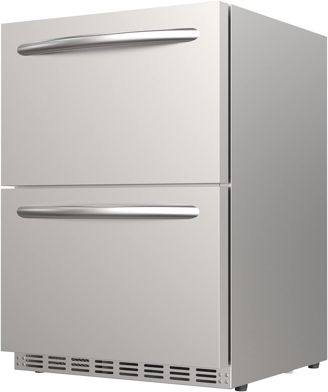 REALONE 24 Inch Under Counter Refrigerator, Stainless Steel Builtin Freestanding