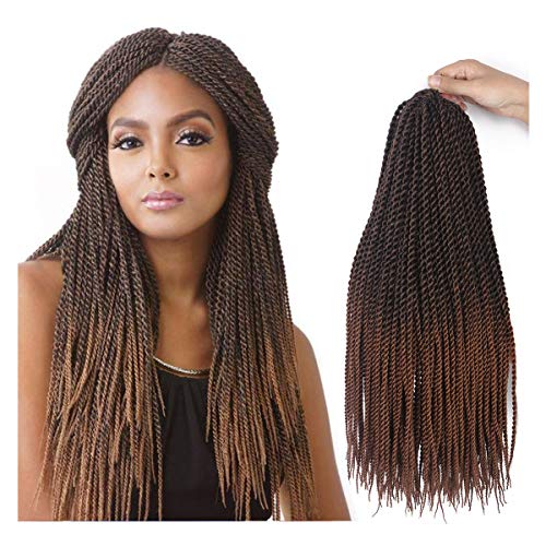 Senegalese Twist Crochet Hair 8 Packs 18 Inch Crochet Braids Small Havana Mambo Twist Crochet Braiding Hair Extensions Synthetic Senegalese Twists Hairstyles (8 Bundles, 1B/30#)
