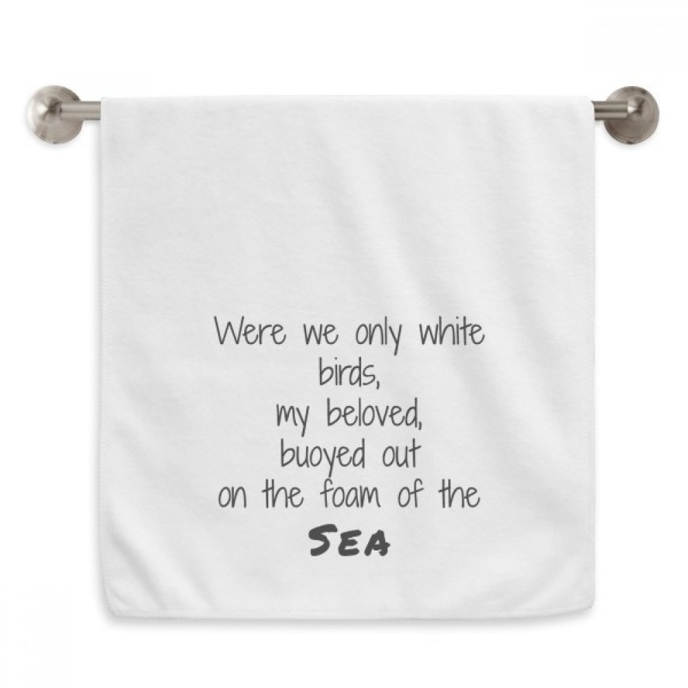 Serviettes moelleuses Poésie et diadème en coton blanc 13x29 pouces