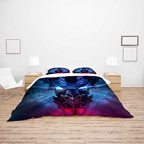 Housse de couette et taies d'oreiller en microfibre de polyester noire format King - 4