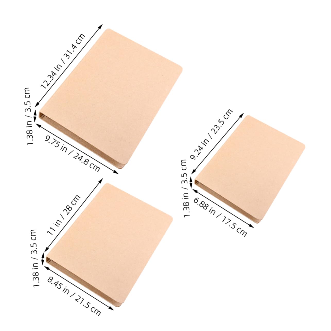 Copertina per Quaderni in Kraft Paper 3pezzi, Binder Cover