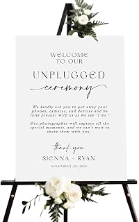 Personalized Wedding Ceremony Sign Choose a Seat Not a Side Custom Welcome Sign Phone Free Event Decor Pick a Seat Poster for Outdoor or Indoor Weddings Modern Unplugged Ceremony Reception Banner