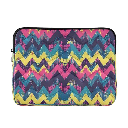 Funda para portátil de 13-14 pulgadas con diseño zigzag impermeable