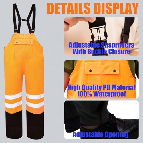 Image of Rizzon Rain Suits for Men Women Waterproof Heavy Duty Rain Gear Hi-Vis Rain Jacket & Pants for Fishing, Camping