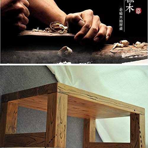 Table de petit-déjeuner basse marron en bois massif pour manger au lit - 7