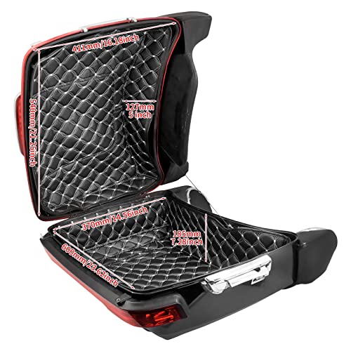 Forros de Alforjas No Estirados + Forros King Tour Pack Hilo Blanco para Harley Touring Electra Road King Street Glide Ultra Limited 2014-2023 miniatura 7