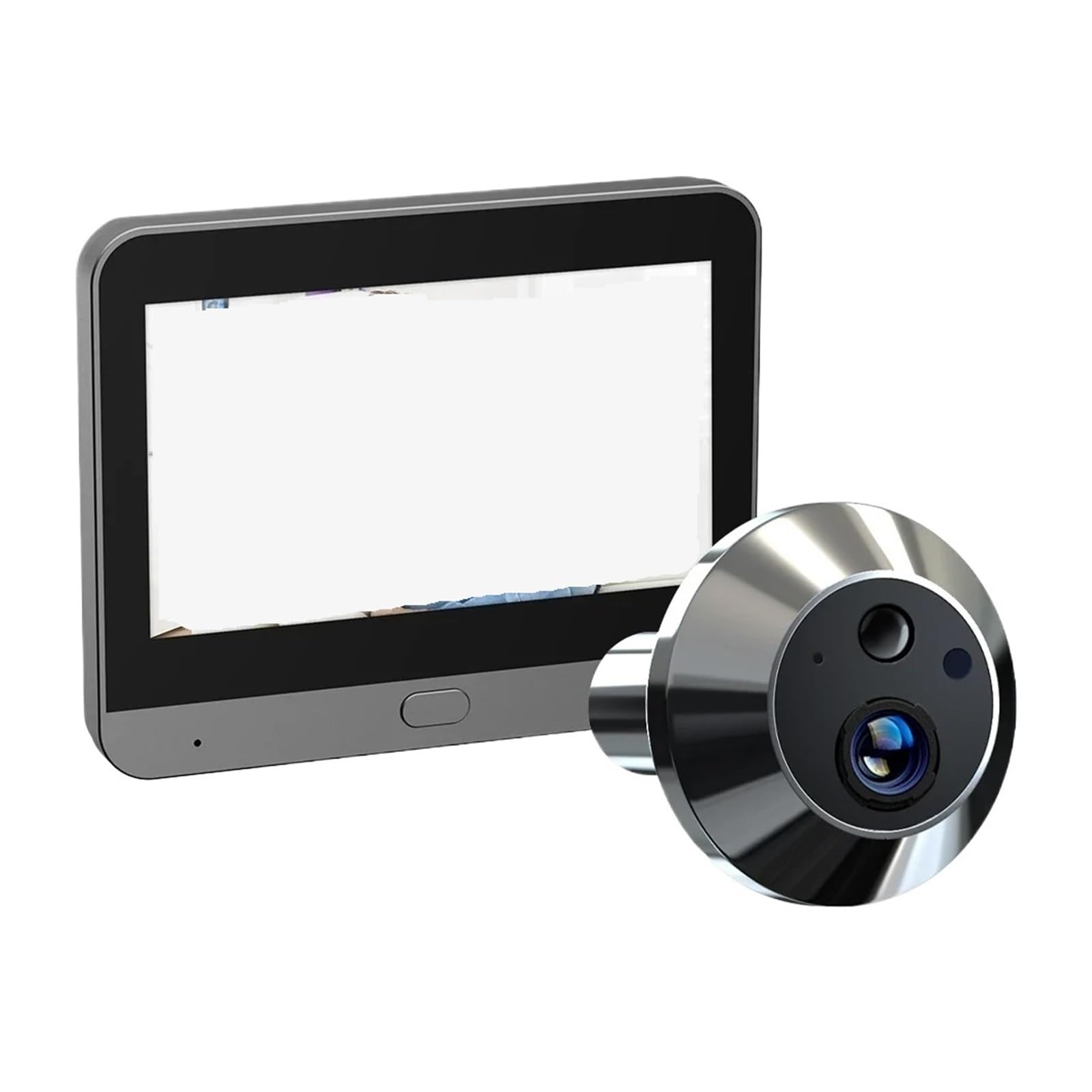 Sonnette vidéo grand angle 140 avec écran 4.3 pouces et stockage 128Go pour porte d'entrée