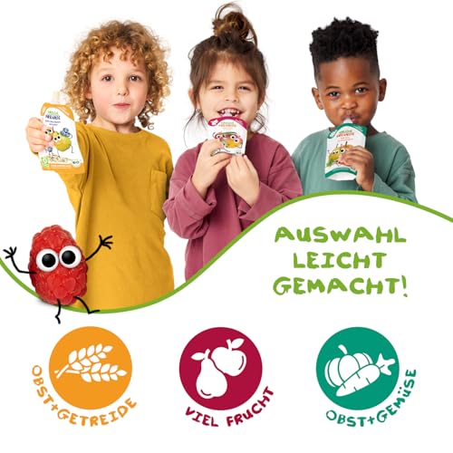 Freche Freunde Bio Quetschie, Apfel, Banane, Spinat & Gurke, ab 6 Monaten (6 x 100 g)