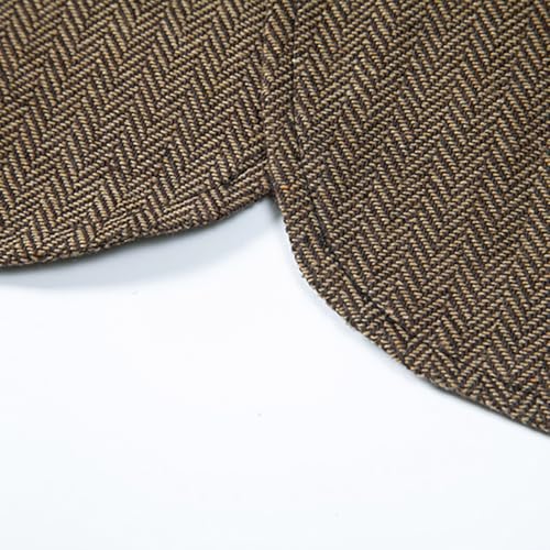 Mens Work Vest Suits Vintage Notch Collared Business Casual Formal Vests Wedding Dress Prom Tweed Vest With Pockets4