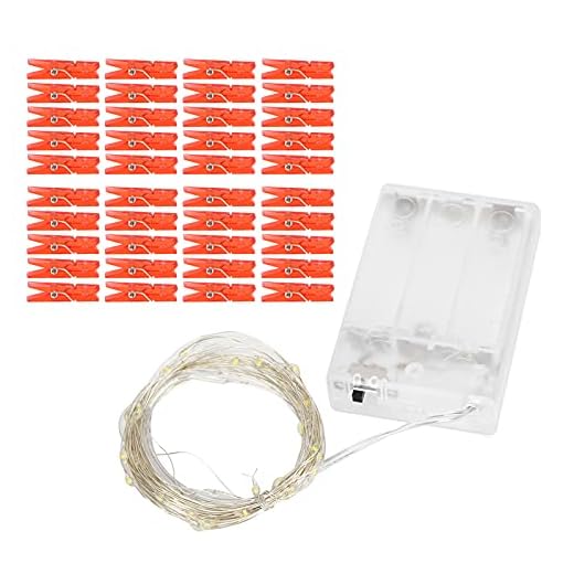 Heminredningsljus, varmt vitt ljus 4 meter/13,1 fot Flera installationsmetoder Batteridriven dekorativ lampa med 40 fotoklämma för barer