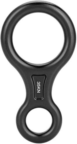 Miniatura 5 de Tbest Terminal 8 Descender, 35KN Heavy Duty Climb Aluminum Figure 8 Descender Rigging Plate, Equipo de rescate para escalada en roca de Rappel al