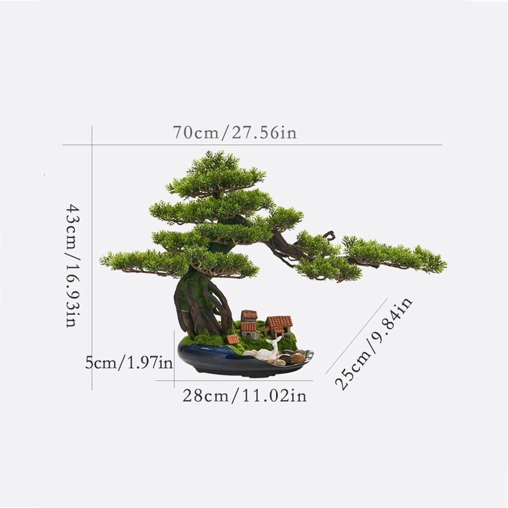 Plantas Artificiales para El Hogar, Bonsái De Pino Artificial, Planta De Interior En Maceta, Planta Verde De Simulación, Decoración para El Hogar, Oficina, Sala De Estar,