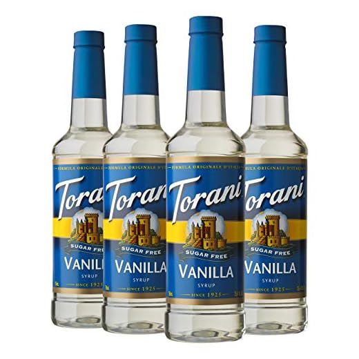 Torani Sugar Free Syrup, Vanilla, 25.4 Ounces (Pack of 4)