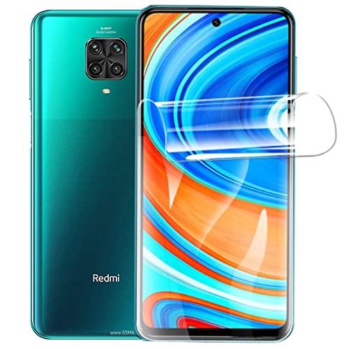 CUFEREDU 2 uds Protector de Pantalla Flexible para Xiaomi Redmi Note 9 Pro / 9 Pro Max / 9S 6.67' 3D Película de Hidrogel Transparente de TPU Huella Dactilar Desbloqueado NO Vidrio Templado