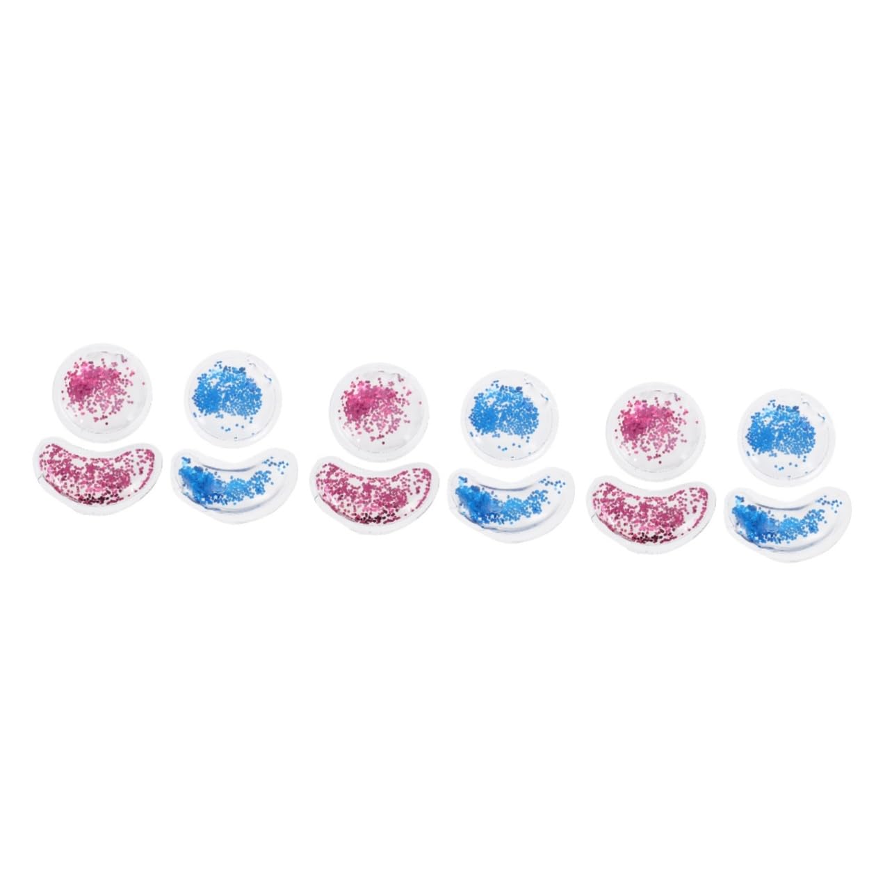 FRCOLOR 12pezzi Gel Cooling Eye Patches Riutilizzabili Glitter Maschere Rinfrescanti Per Adatte Per Gonfiore e Occhiaie Trattamento Per Della Per e Relax