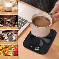 Azyh Tassenwärmer für Kaffee, 55℃ Smart Schreibtisch Tassenwärmer, Elektrischer Kaffeewärmer mit Aluminium-Metallplatte für den Schreibtisch, Teewärmer Erwärmen von Kaffee Milch Kakao – Ansicht 5