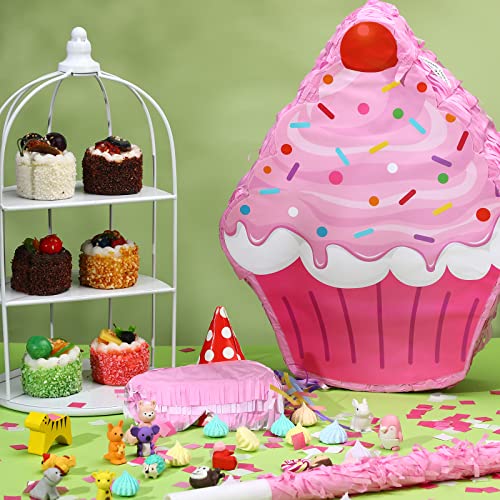 Harrycle EU-HARRYCLE-29874 Cupcake Birthday Piñata Donut Cake Piñata Small Pull String Piñata thumb #5