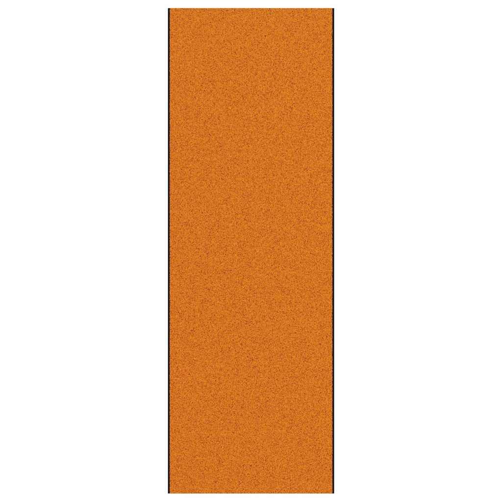 Fußmatte Orange Schwarz 120 x 350 cm aus Polyamid und PVC Modernes Design Robust und Langlebig für Eingang Flur Balkon und Garten