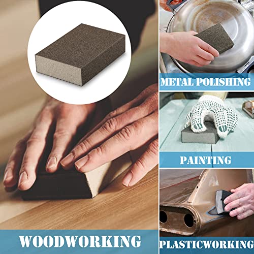 16Pcs 120 Grit Sanding Blocks, Jamiikury Fine Sanding Sponge Washable and Reusable, Wet Dry Sandpaper Sponge for Wood Metal FurniturePaint and Drywall by Jamiikury - Image 6