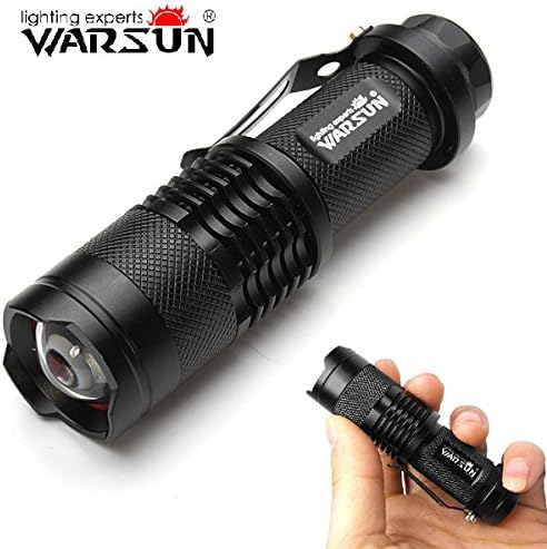 Warsun CREE XP-E 7w 140 Lumens 3 Modes Zoomable LED Flashlight 1*AA